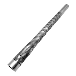 4-axis CNC machined knurled bar with fine surface texture