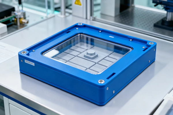 Blue visually-detectable TECAFORM parts (3:2)