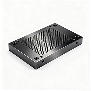 Alloy steel CNC machined bracket with milled pockets and countersinks