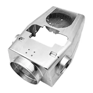Low-volume CNC machined block housing with inner channels and multiple ports