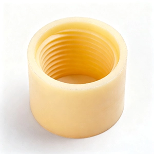 Nylon CNC machined bushing with reamed bore