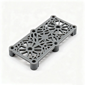 Nylon CNC machined cable clamp with countersunk holes