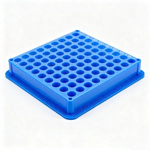 PE CNC machined wear plate with countersunk mounting holes