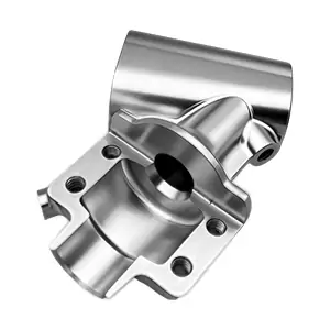 Prototype CNC machined motor housing with fins and precision bore