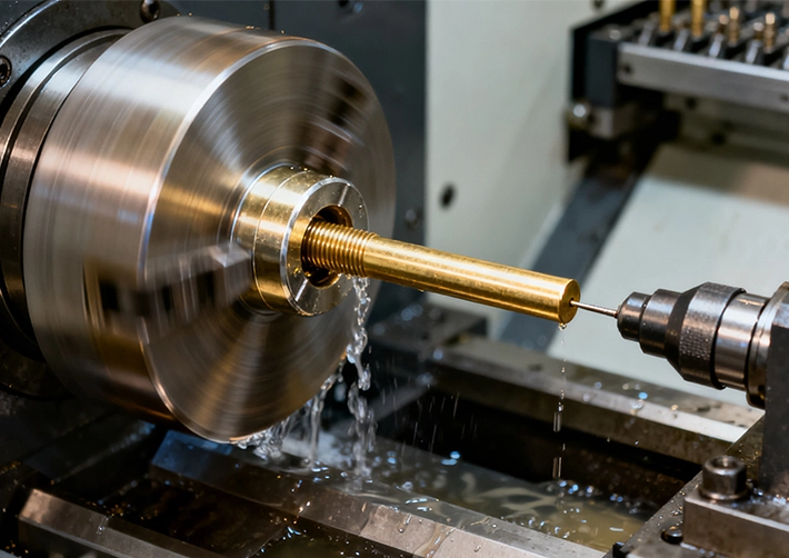 Brass CNC machining overview with polished carbide tools