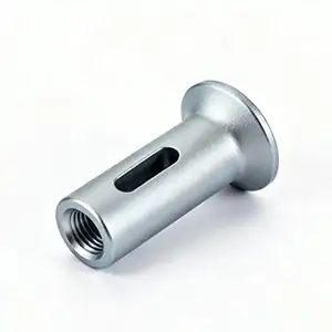 CNC machined shaft with clear anodized coating for enhanced protection and smooth surface.