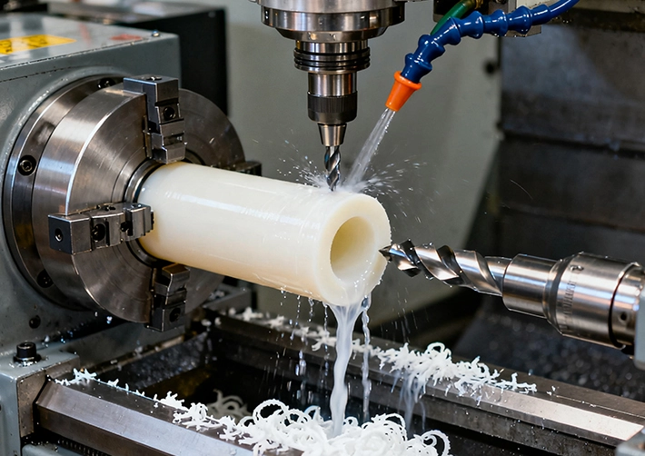 Delrin CNC turning/mill-turn for bushings, pulleys, and rollers