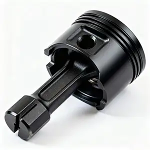 Hard anodized CNC connector with black finish, offering superior durability.