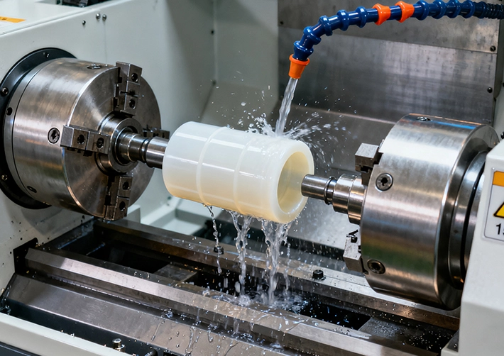HDPE CNC turning and mill-turn for caps, spacers, and bushings
