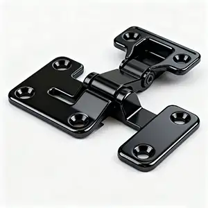 CNC machined black painted hinge with high-quality finish for smooth operation.