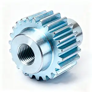 Zinc-plated CNC component with durable surface for enhanced performance.