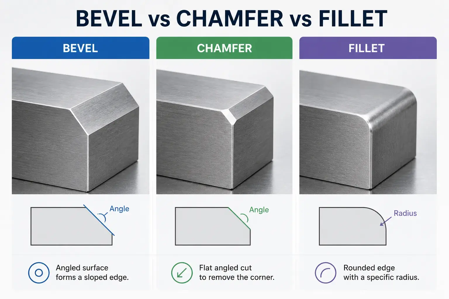 Edge treatment comparison chart