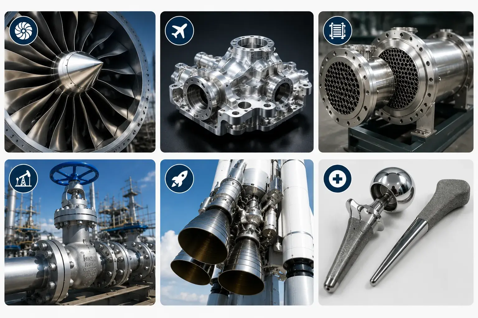 Industrial components in focus