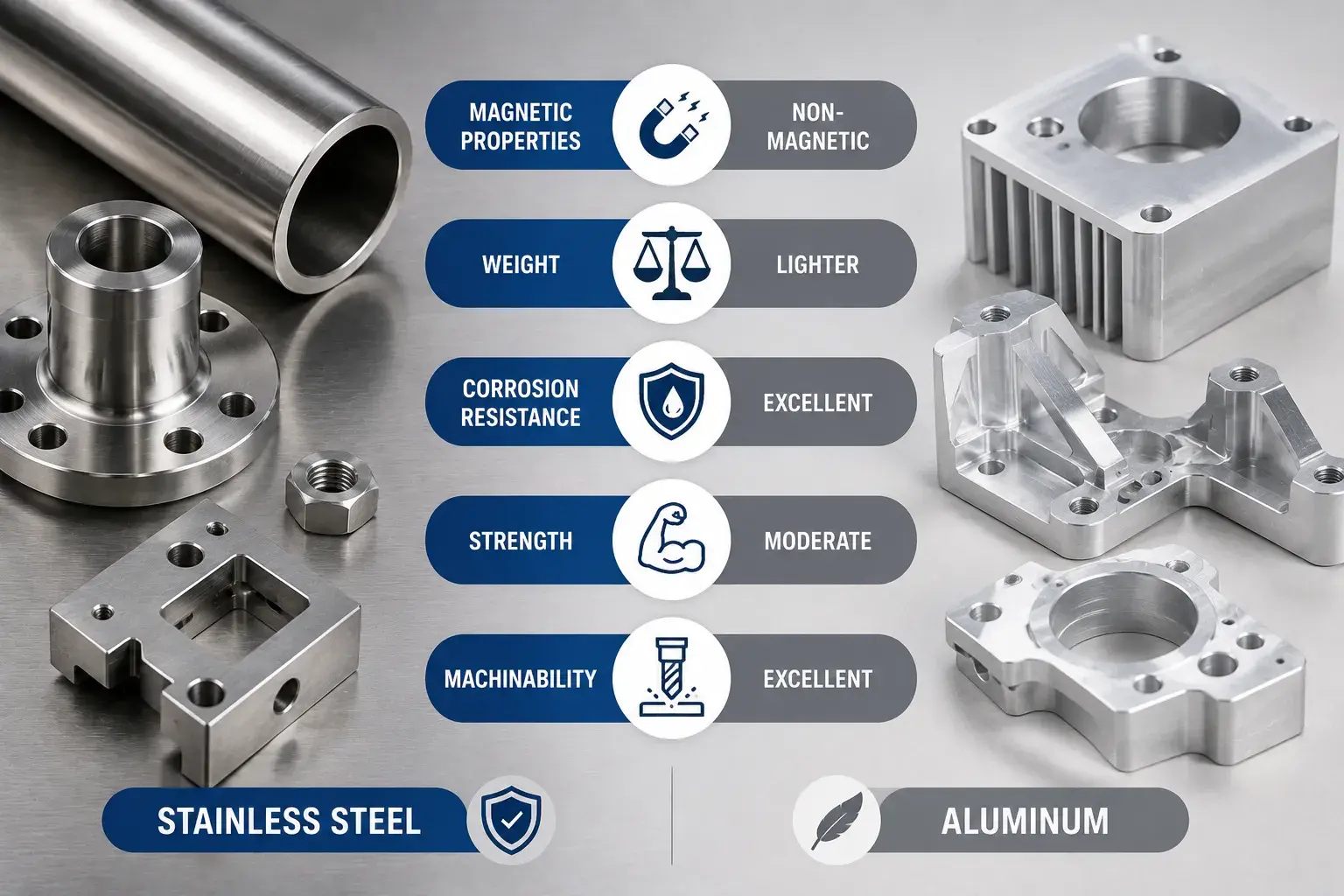 Stainless steel vs aluminum comparison