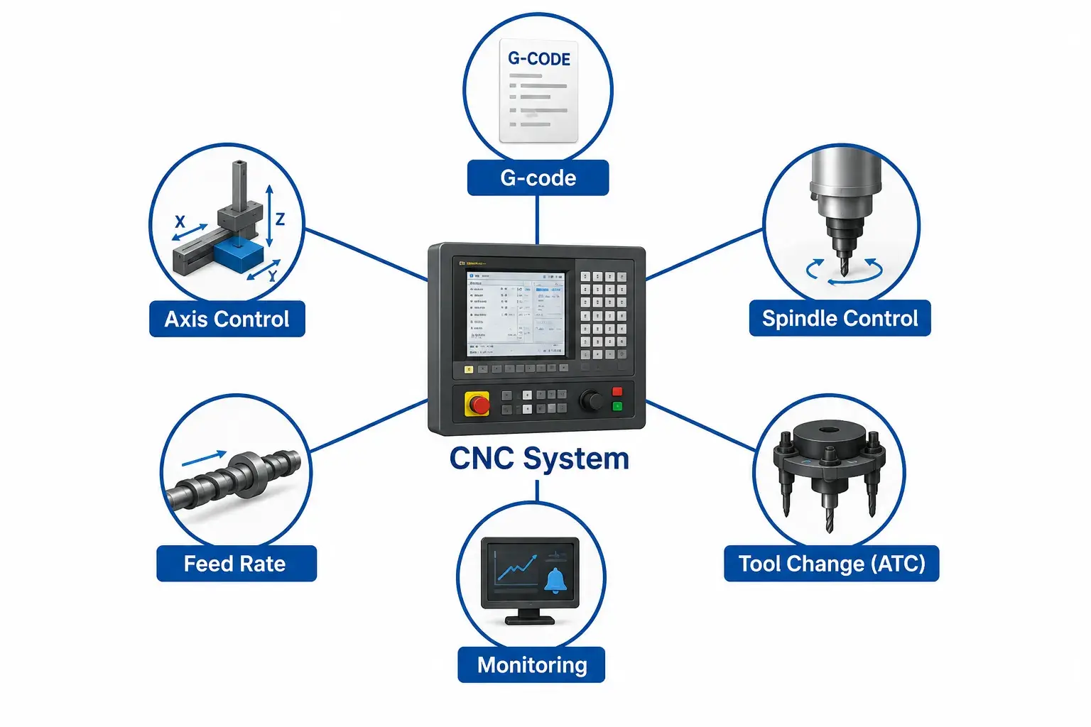 Workflow of the CNC System