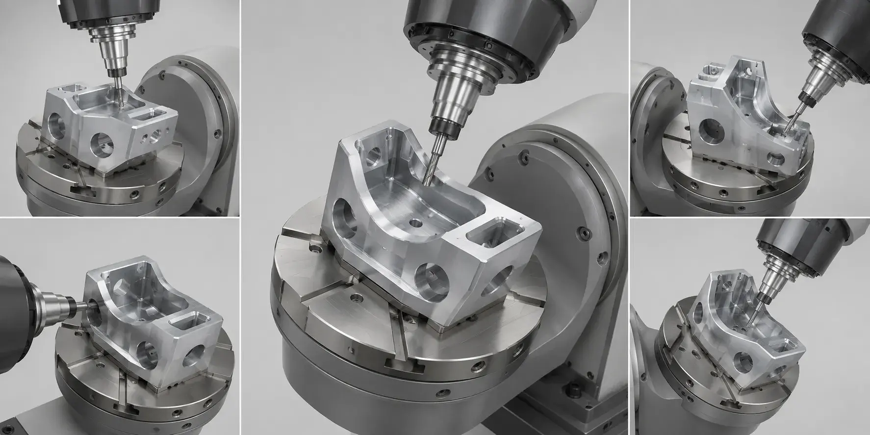 5-axis CNC machining multi-angle tool access