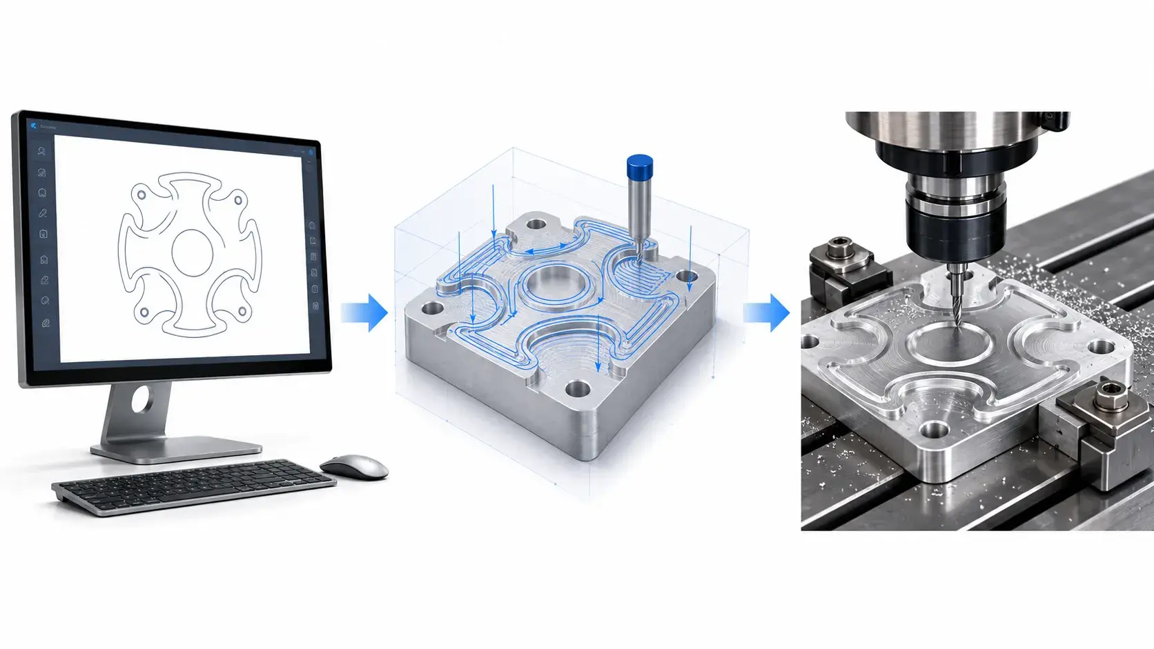 CNC engraving workflow from vector design to finished metal part