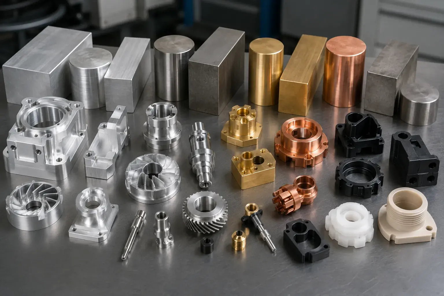 Common CNC machining materials and precision machined sample parts