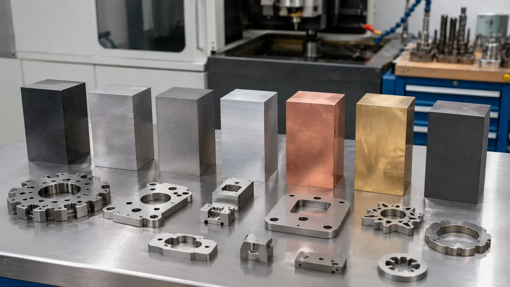 Conductive materials suitable for Wire EDM including tool steel stainless steel titanium aluminum copper brass and carbide