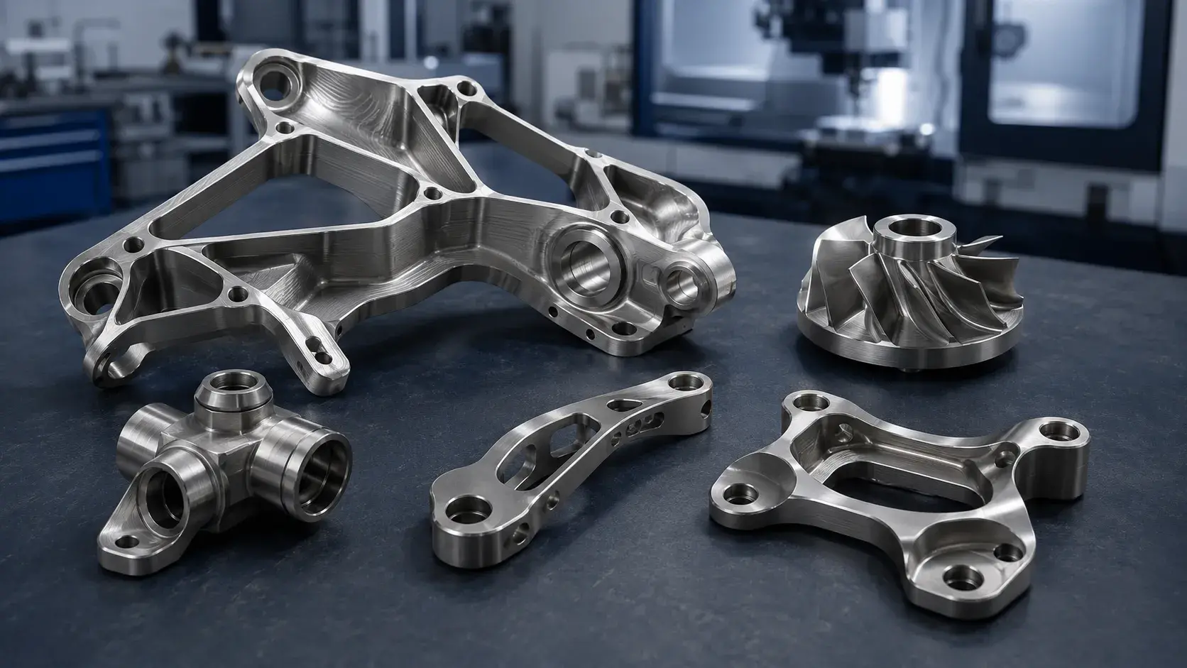 Custom 5-axis machined titanium parts for different industries