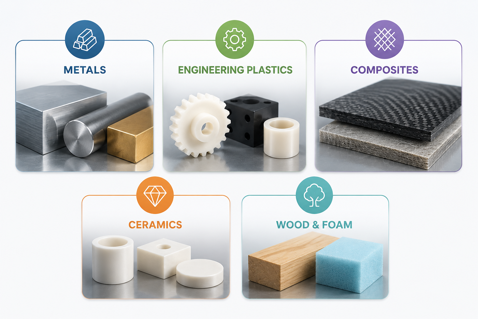 Materials categories overview chart
