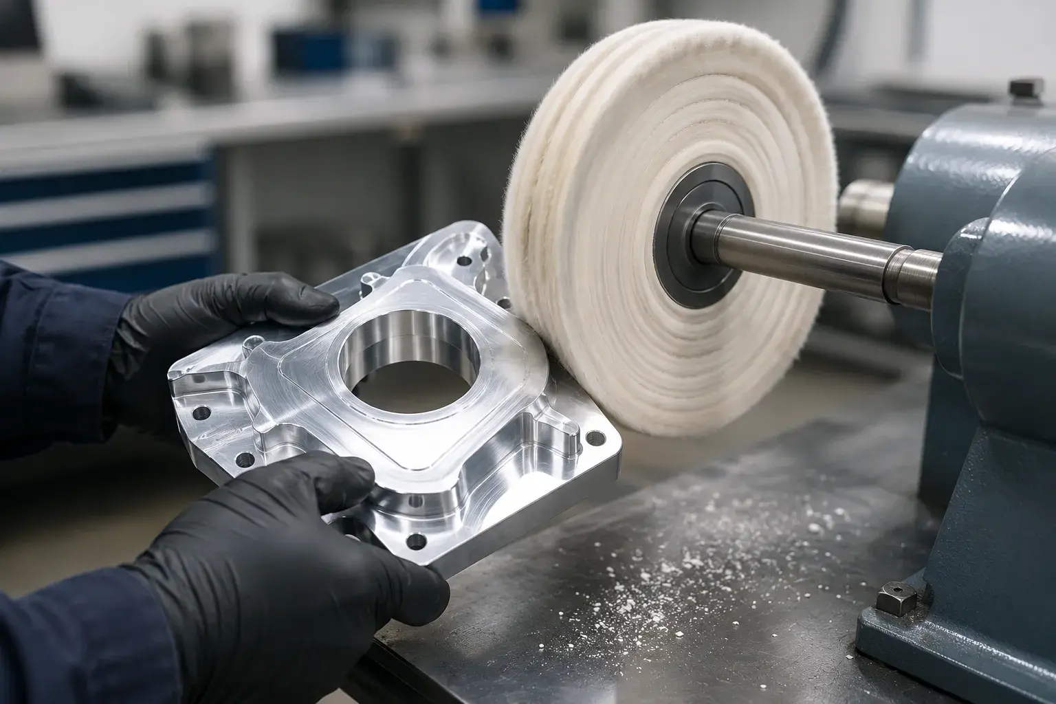 Polishing aluminum part