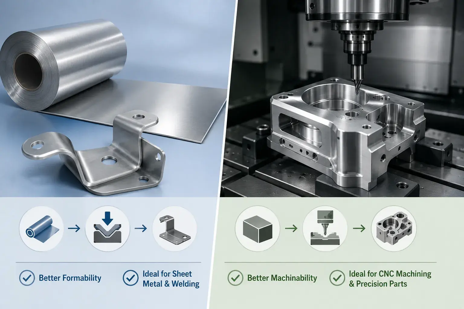 Sheet metal forming vs CNC machining