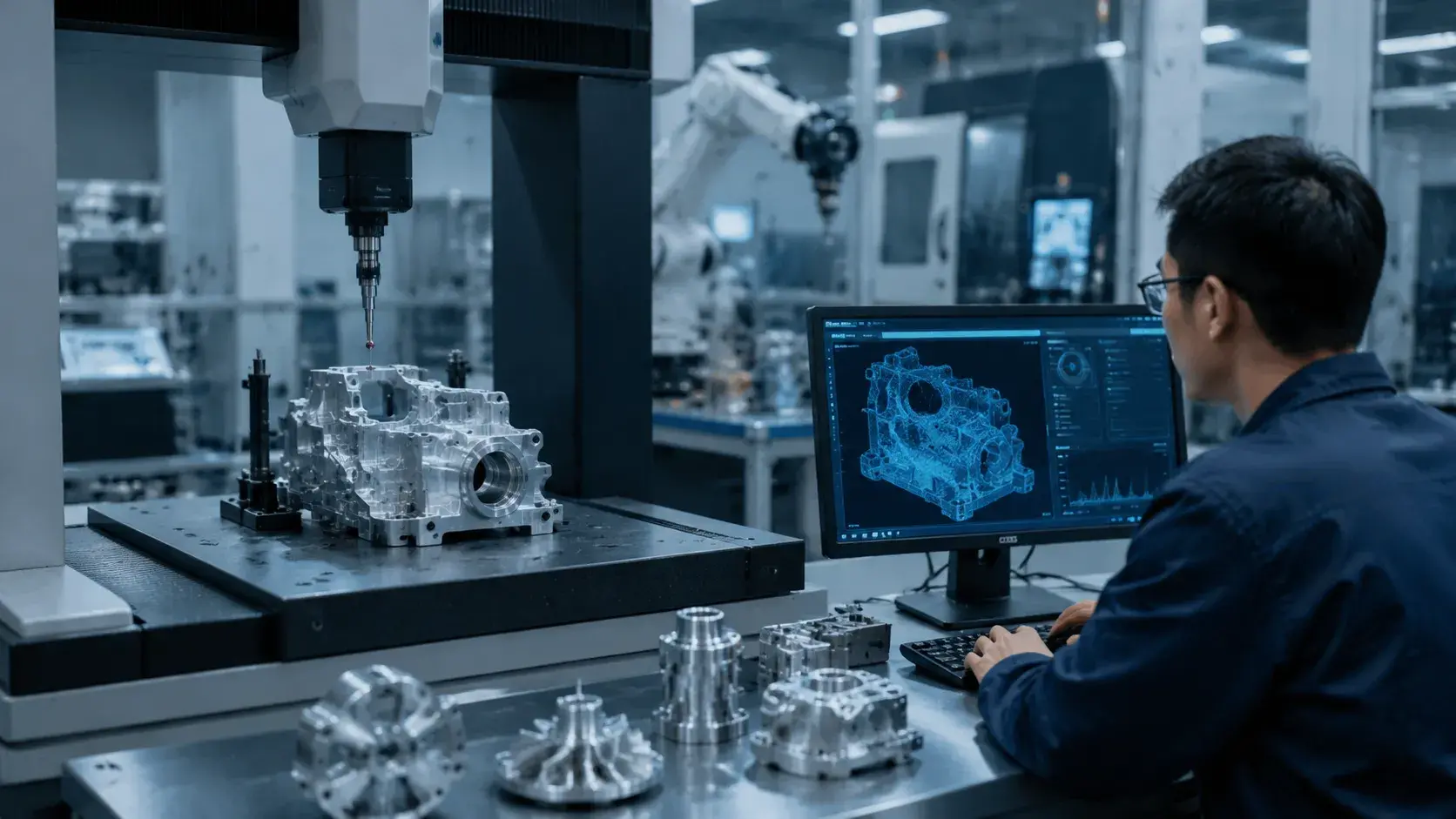 AI assisted quality inspection for CNC machined parts