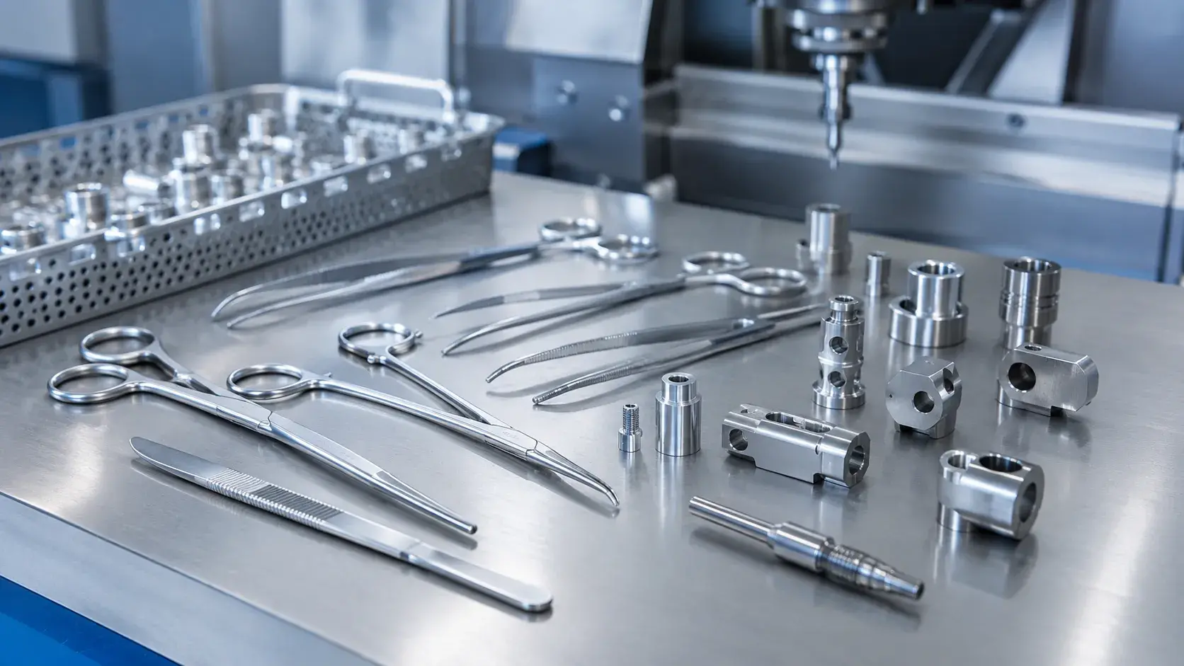 CNC machined surgical instruments and medical components
