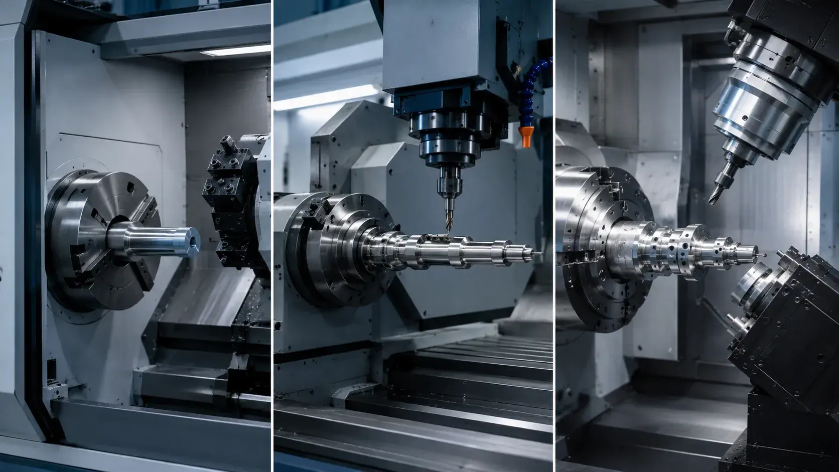 CNC turning axis configuration comparison including Y axis and mill turn machining