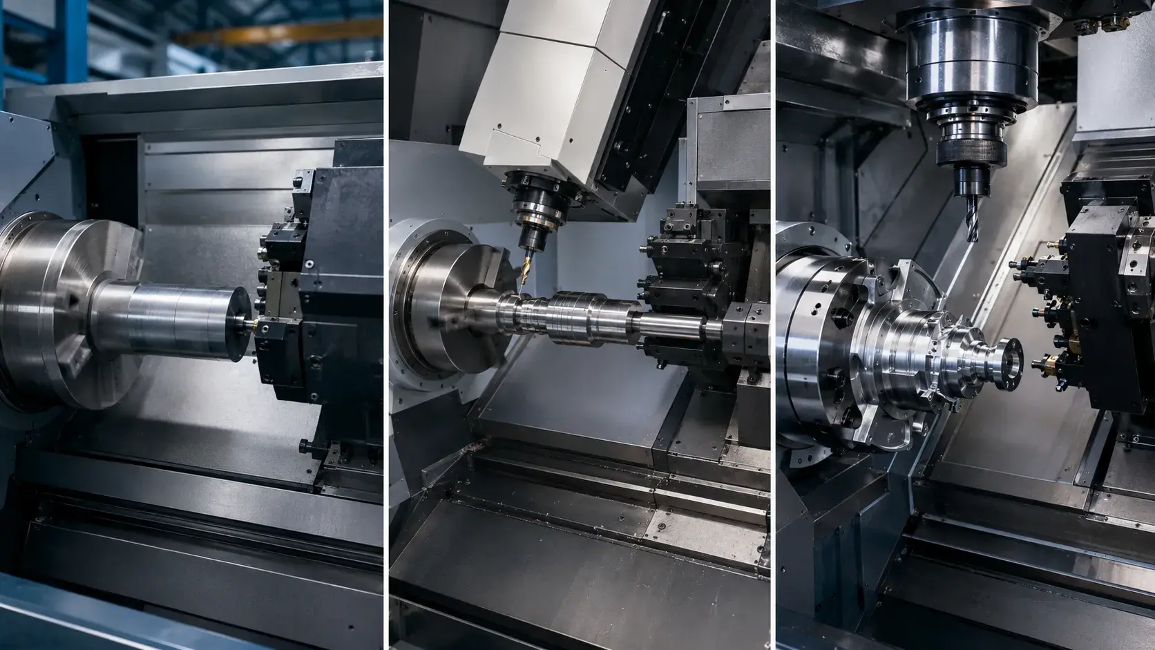 CNC turning center capacity comparison showing different machining sizes
