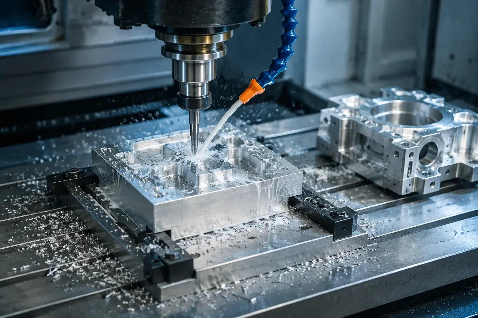 CNC machining aluminum block to produce precision aluminum components