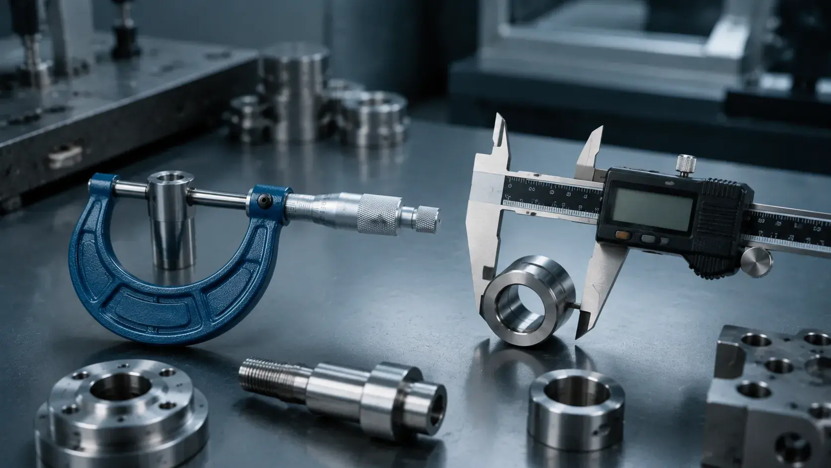 Micrometer and caliper comparison for CNC measurement