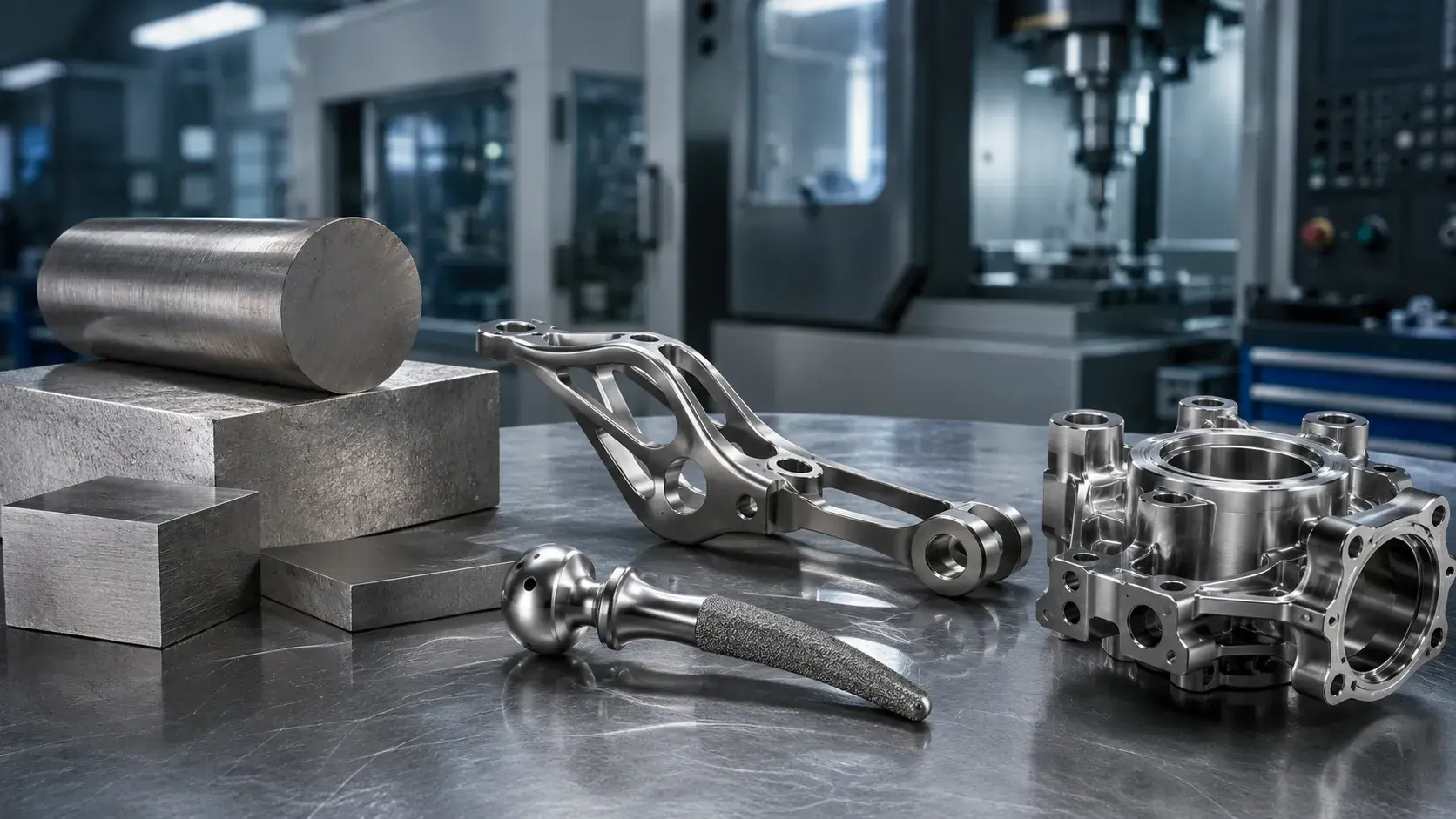 titanium metal material and CNC machined titanium components for precision manufacturing