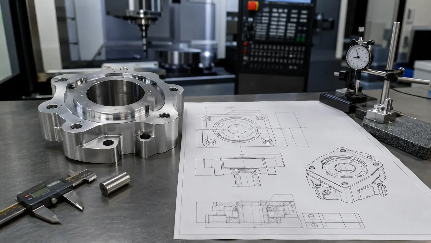 Different types of CNC machining tolerances including dimensional and geometric control