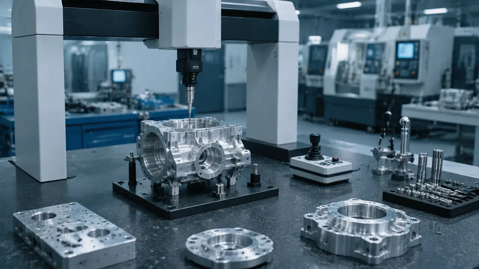 CMM inspection of CNC machined parts using datum references