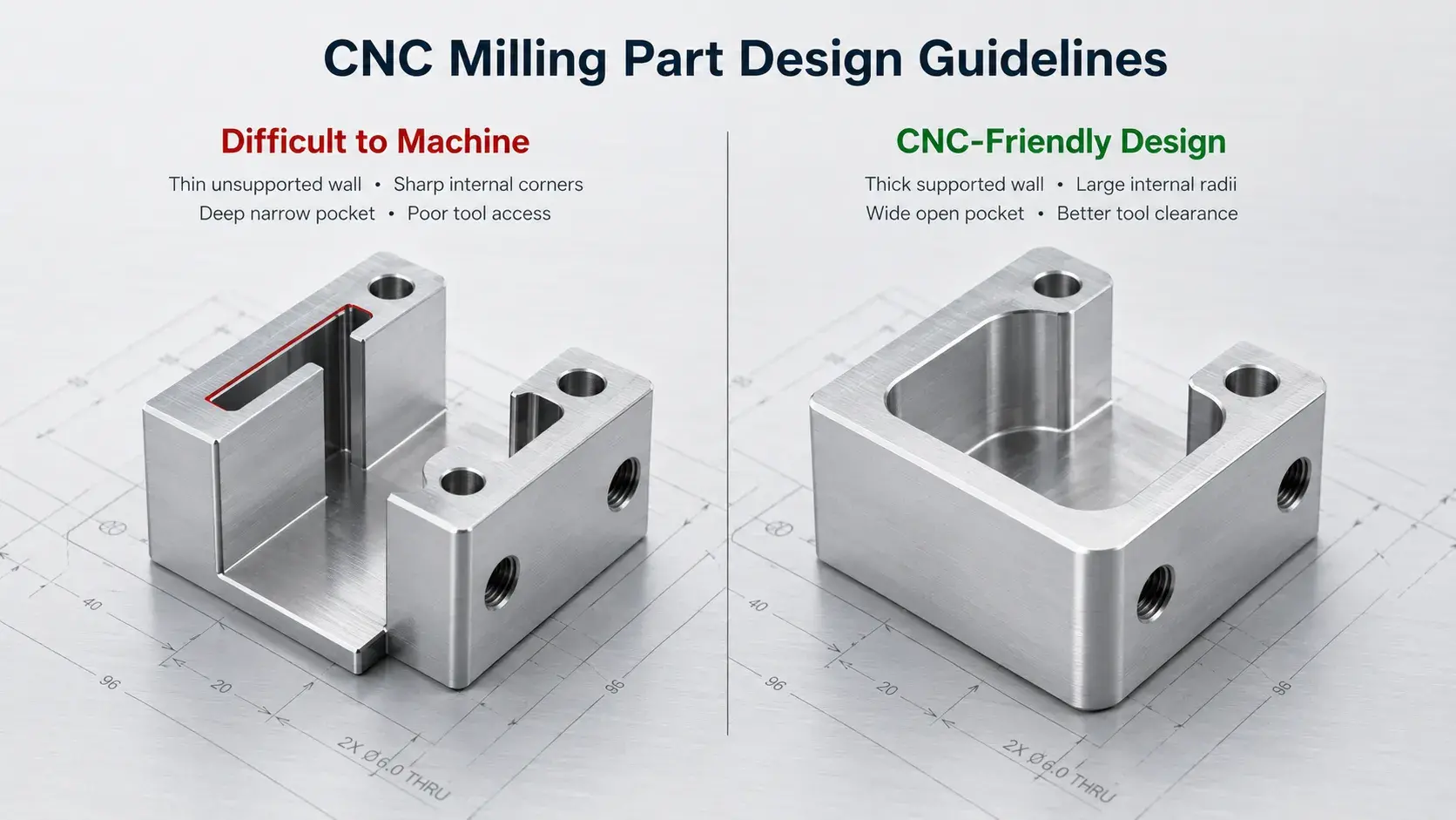 CNC milling part design guidelines