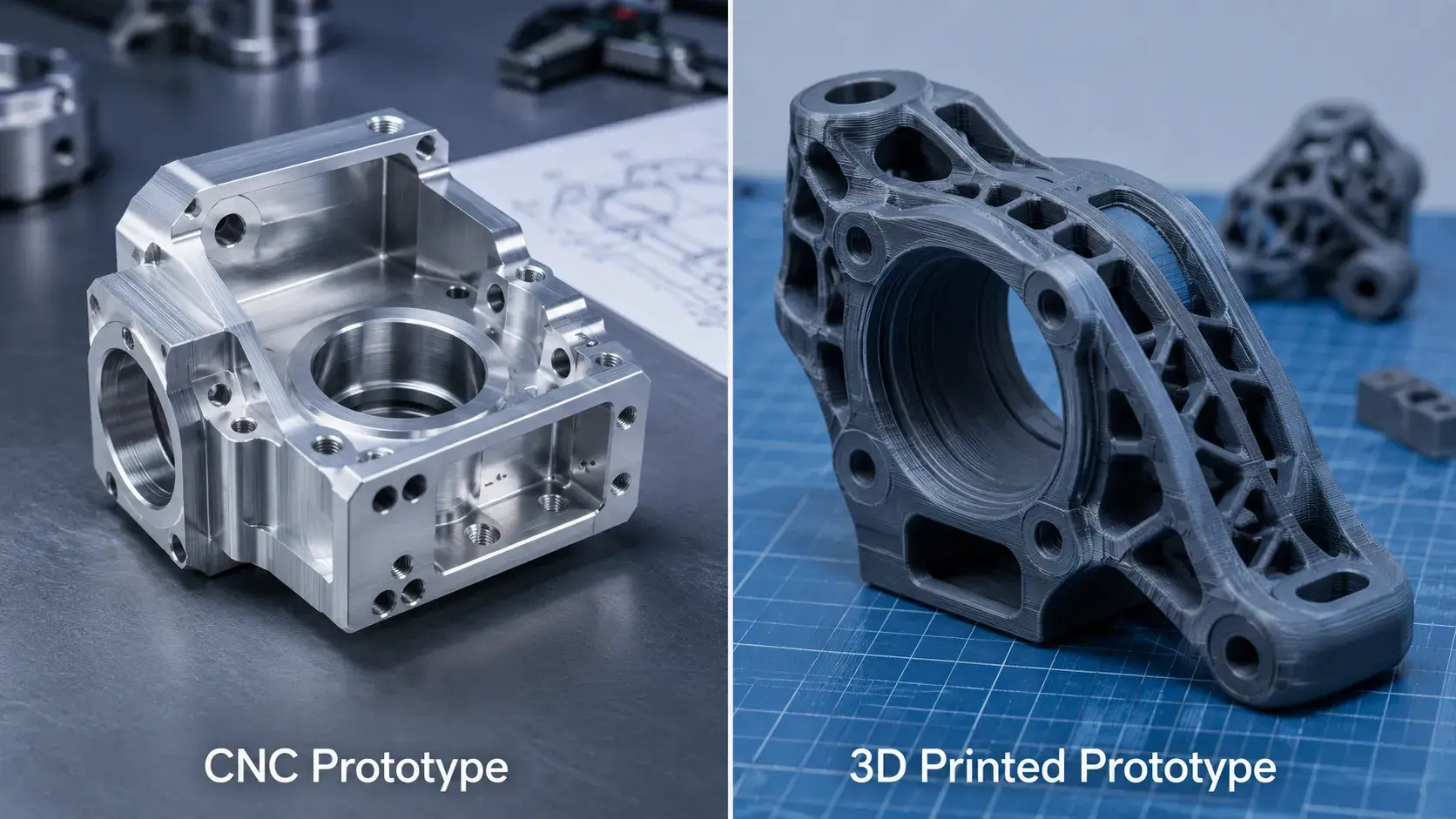 CNC prototype vs 3D printed prototype