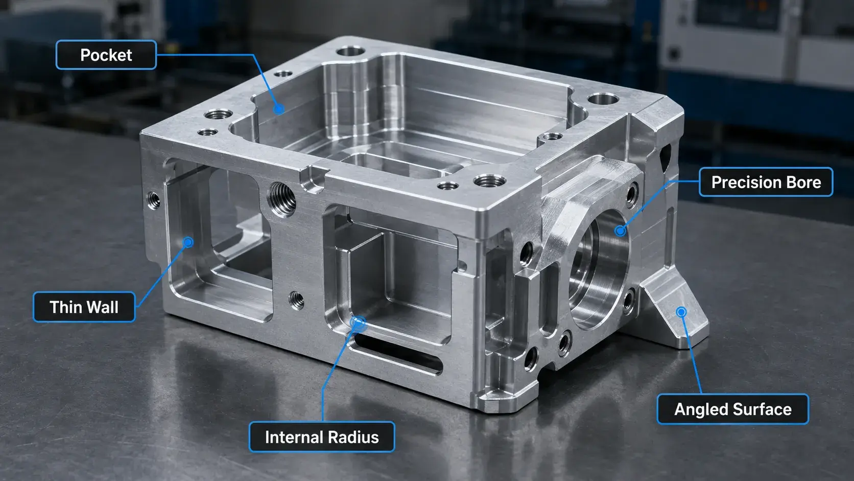 Common features on CNC milling parts