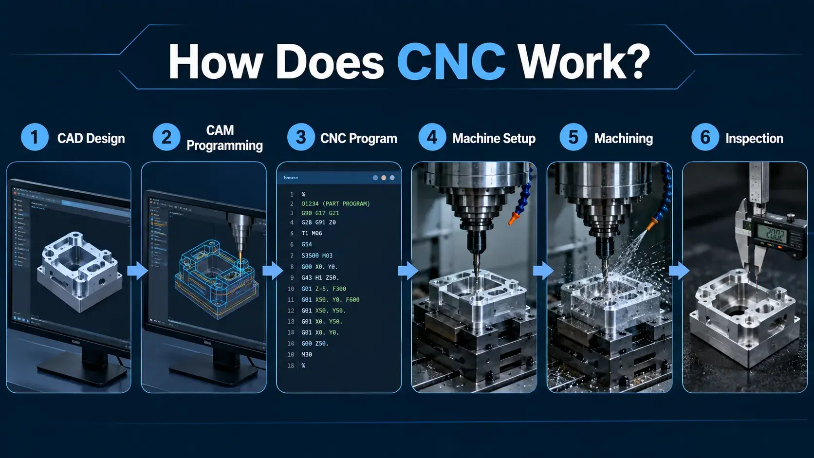 How CNC machining works step by step