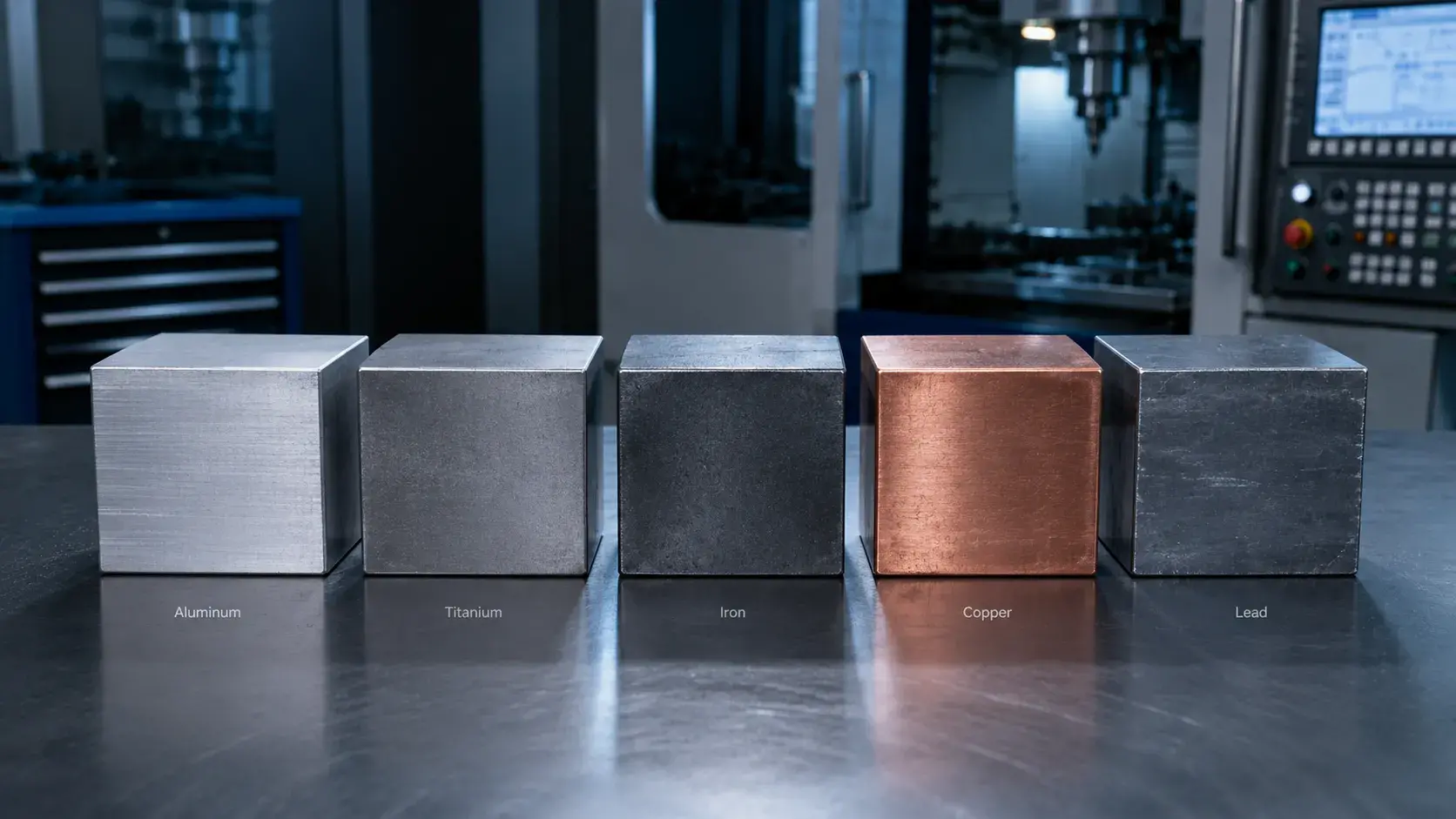 Iron density compared with other metals