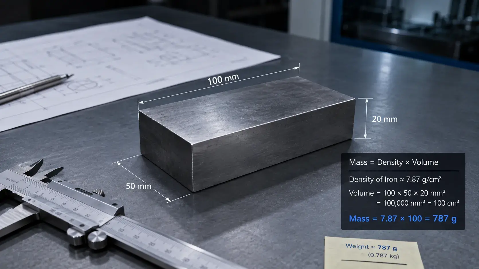 Iron weight calculation