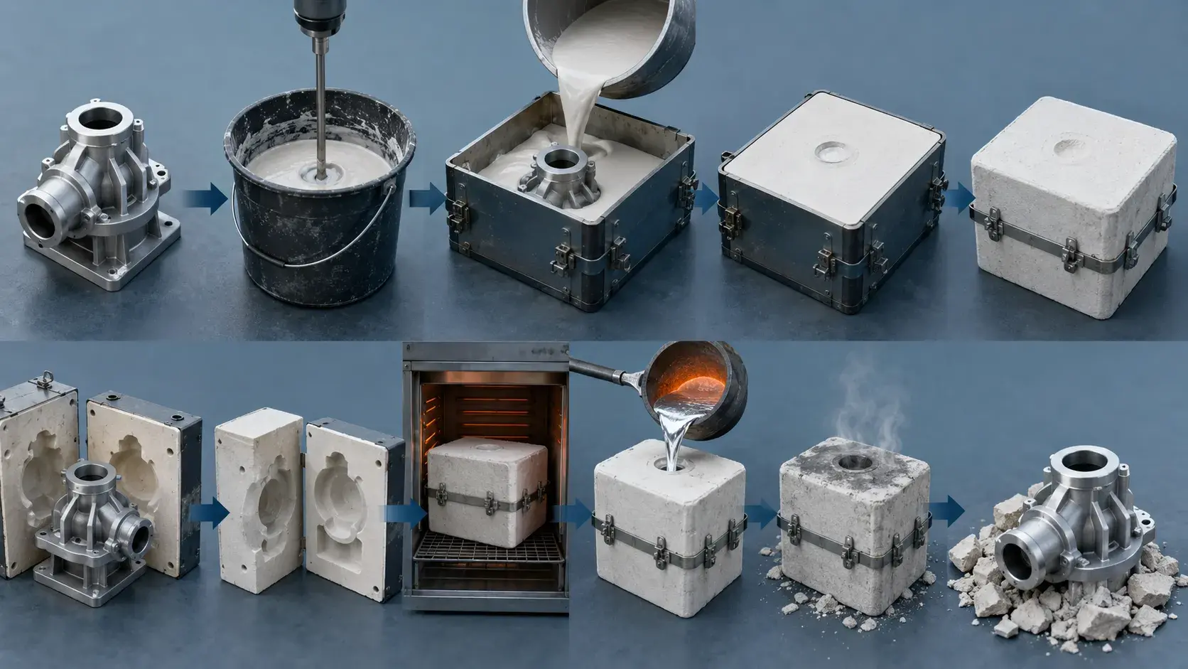 Plaster Mold Casting Process Flow