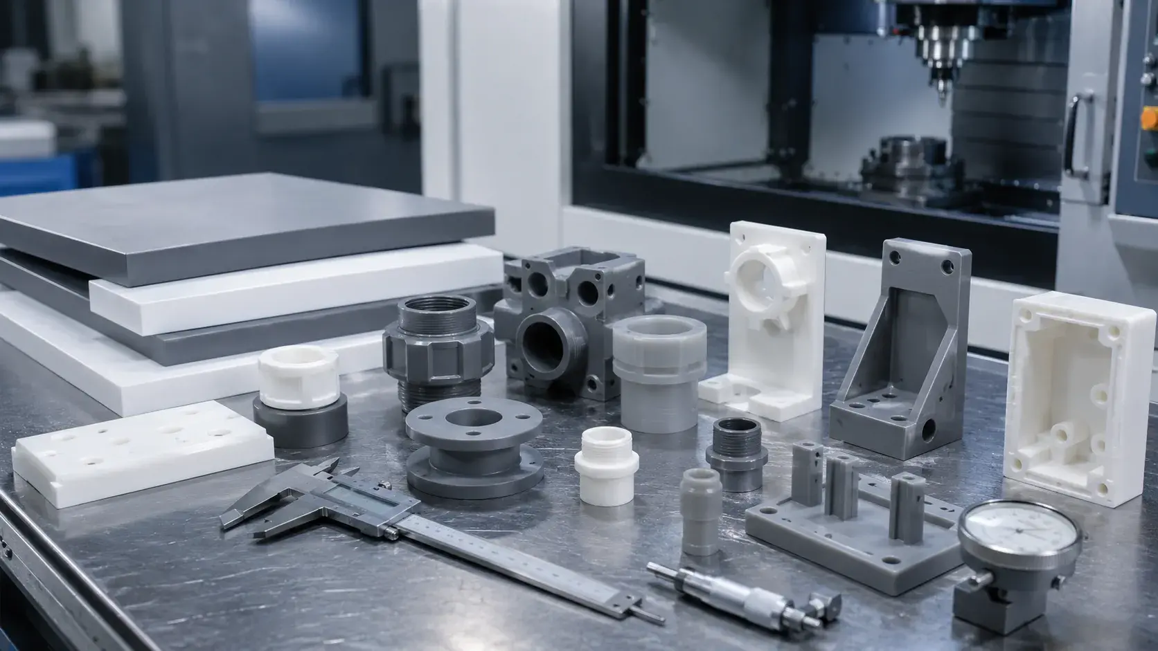 Rigid PVC Material and Machined Parts