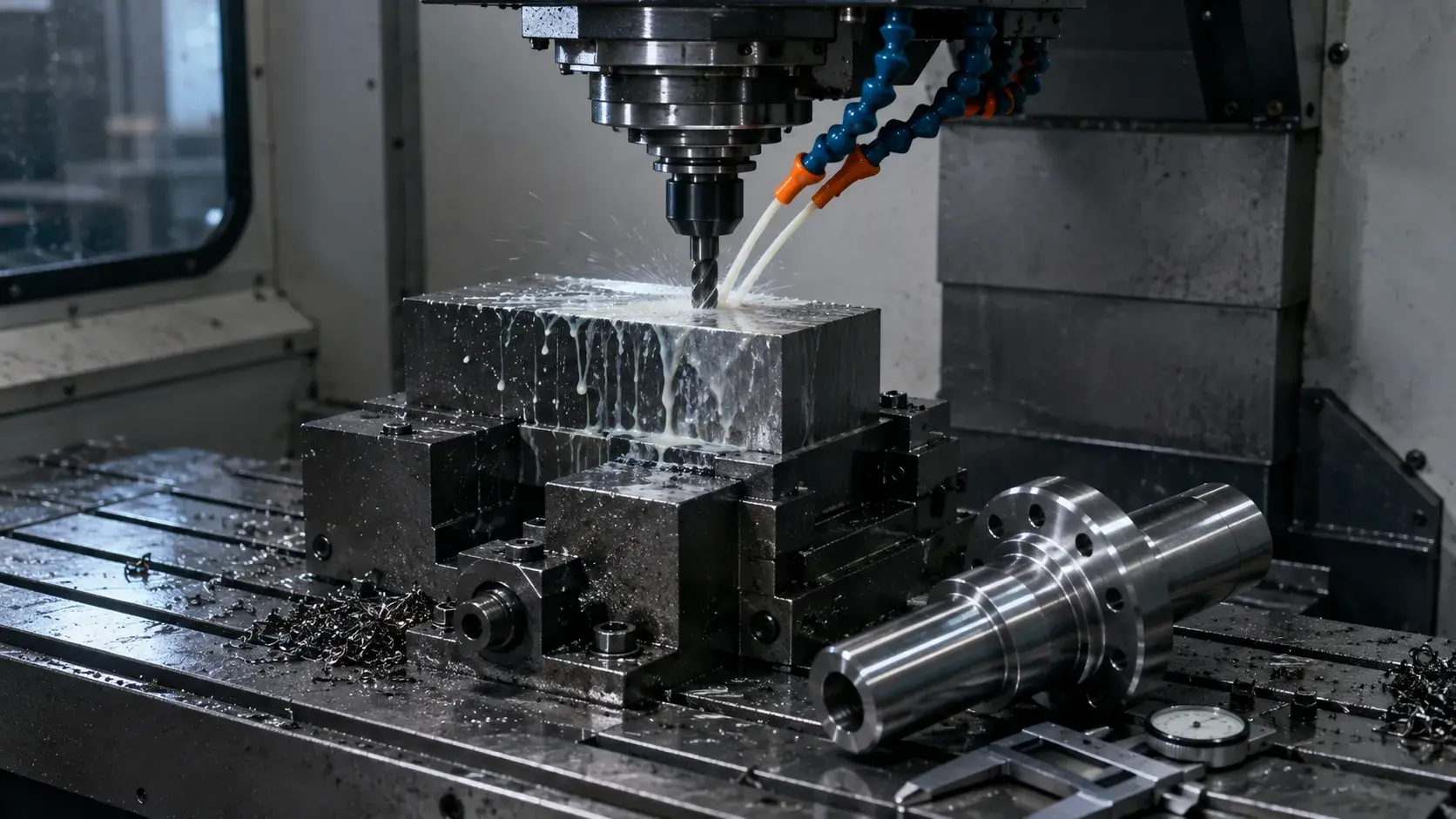 alloy steel CNC machining with carbide cutting tools