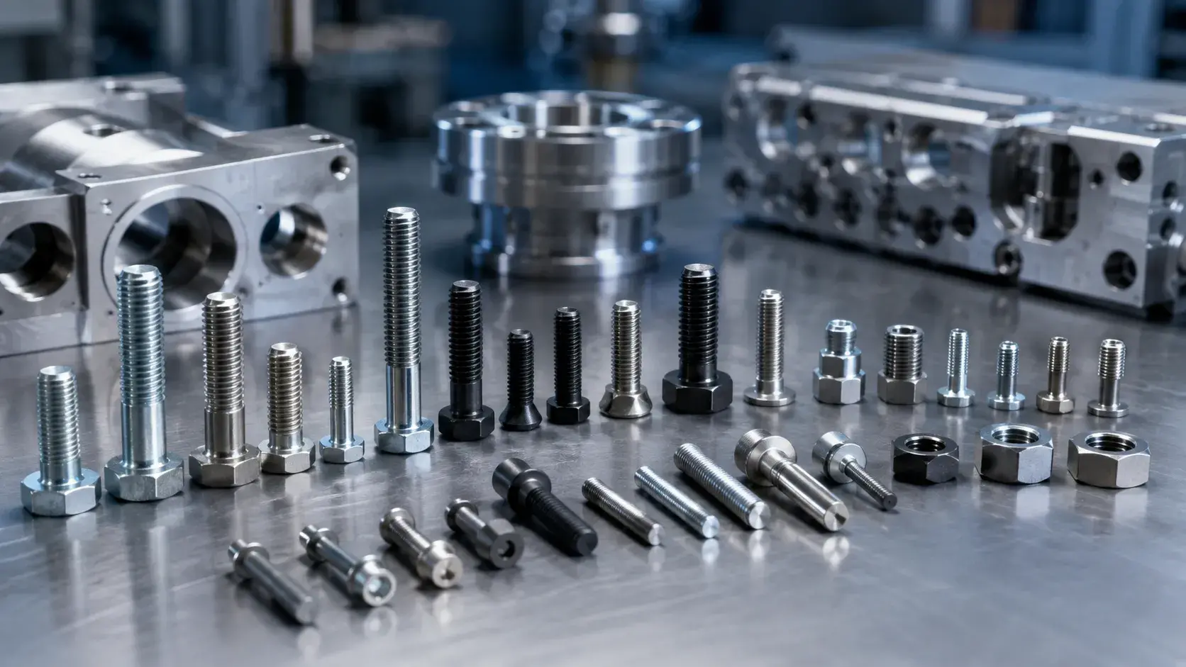 bolt screw rivet nut fasteners comparison for CNC machining