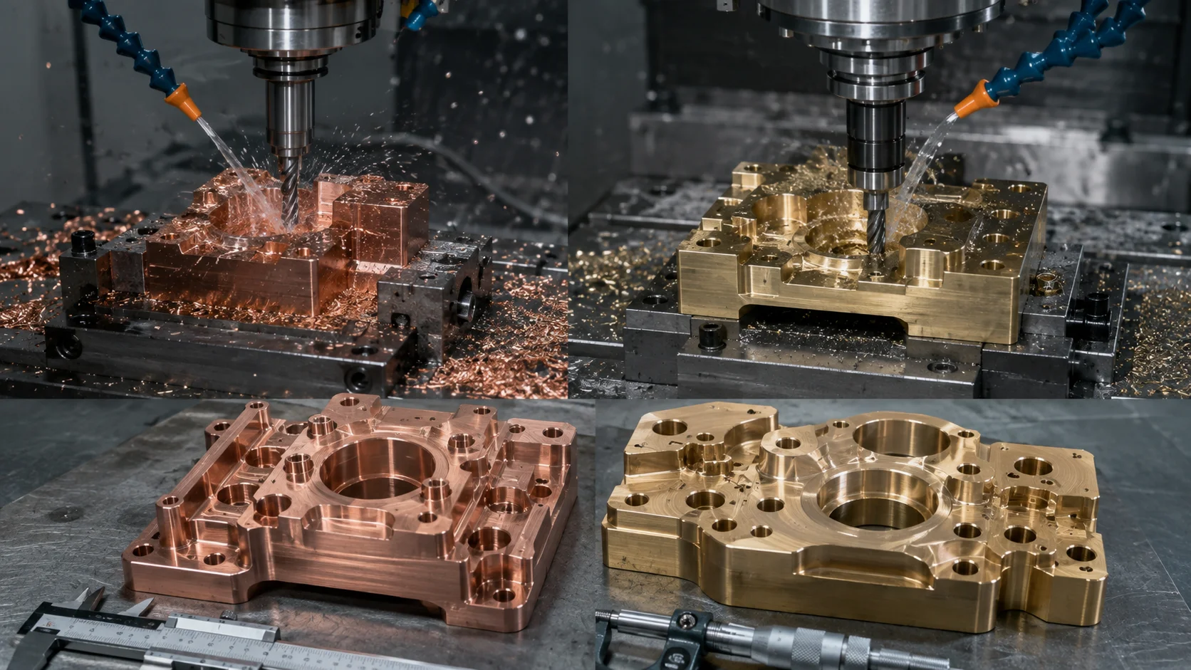 Bronze vs copper CNC machining
