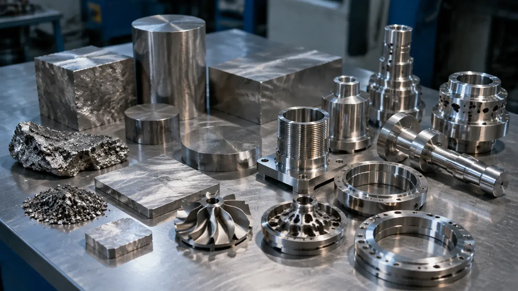 Nickel alloy materials including Inconel and Monel components