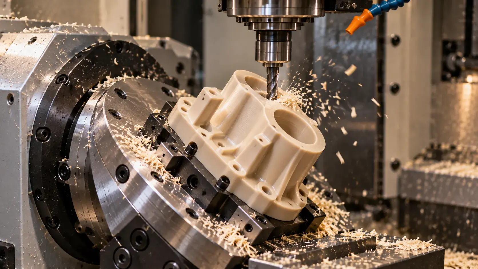 5-axis PEEK CNC machining for complex parts