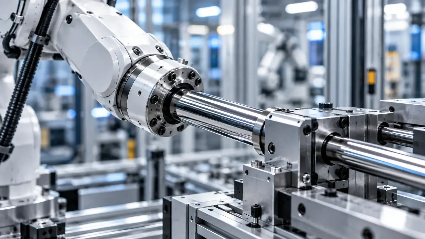 Chrome plated parts for automation and robotics